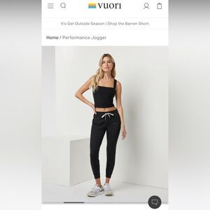 Vuori Performance Joggers - Black Small